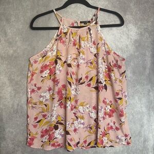 Papermoon Pink and Yellow Floral Pront Halter Size Medium